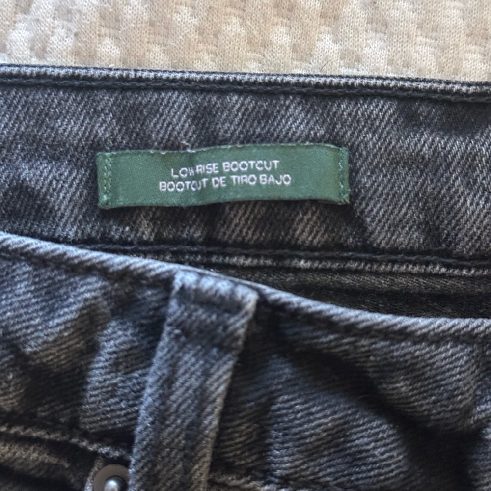 Wild Fable Black Low Rise Distressed Bootcut Jeans Size 10